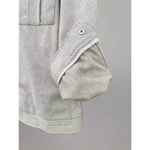 Abbott Elementary Trucker Jacket, New - Beige, Size 5XL - Picture 2 of 3